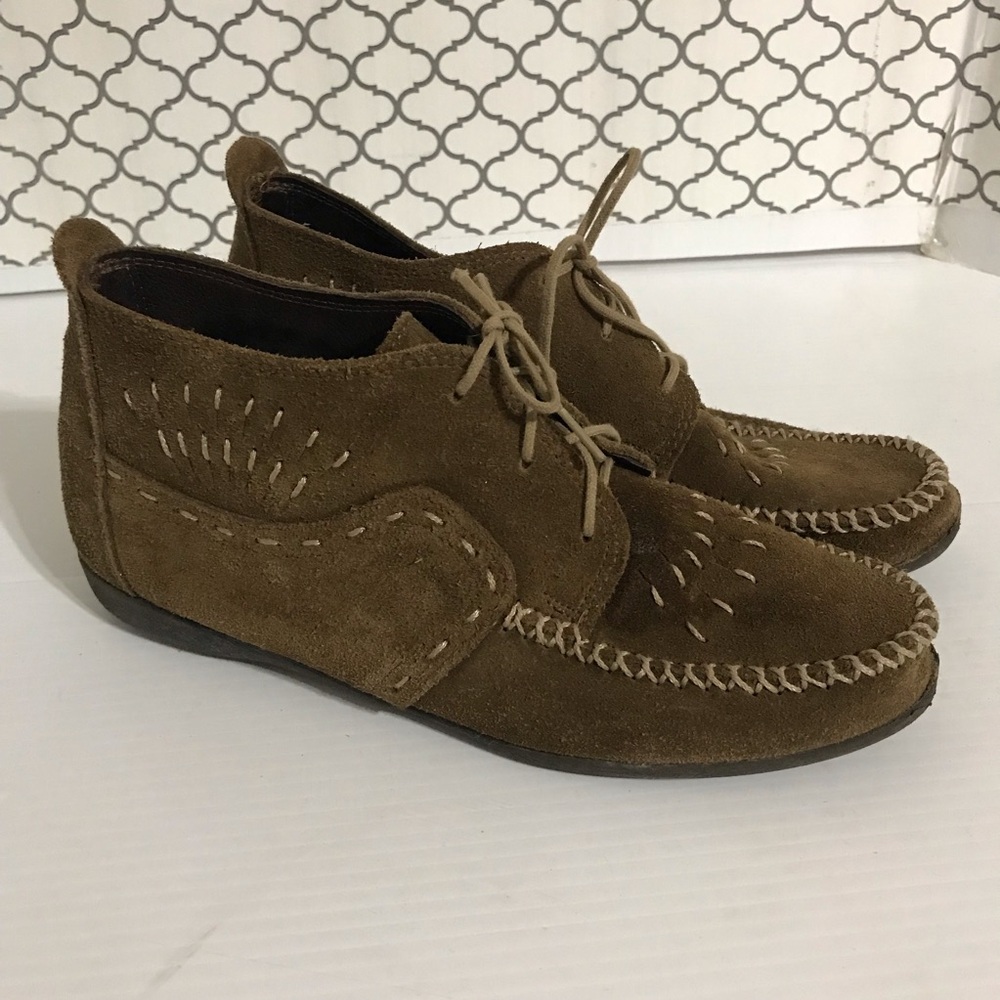 Vintage Minnetonka Moccasin Leather Suede Lace Up Boot Women’s Size 10